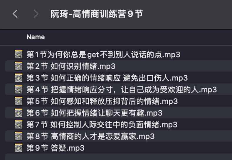 魔鬼咨询师阮琦-高情商训练营9节