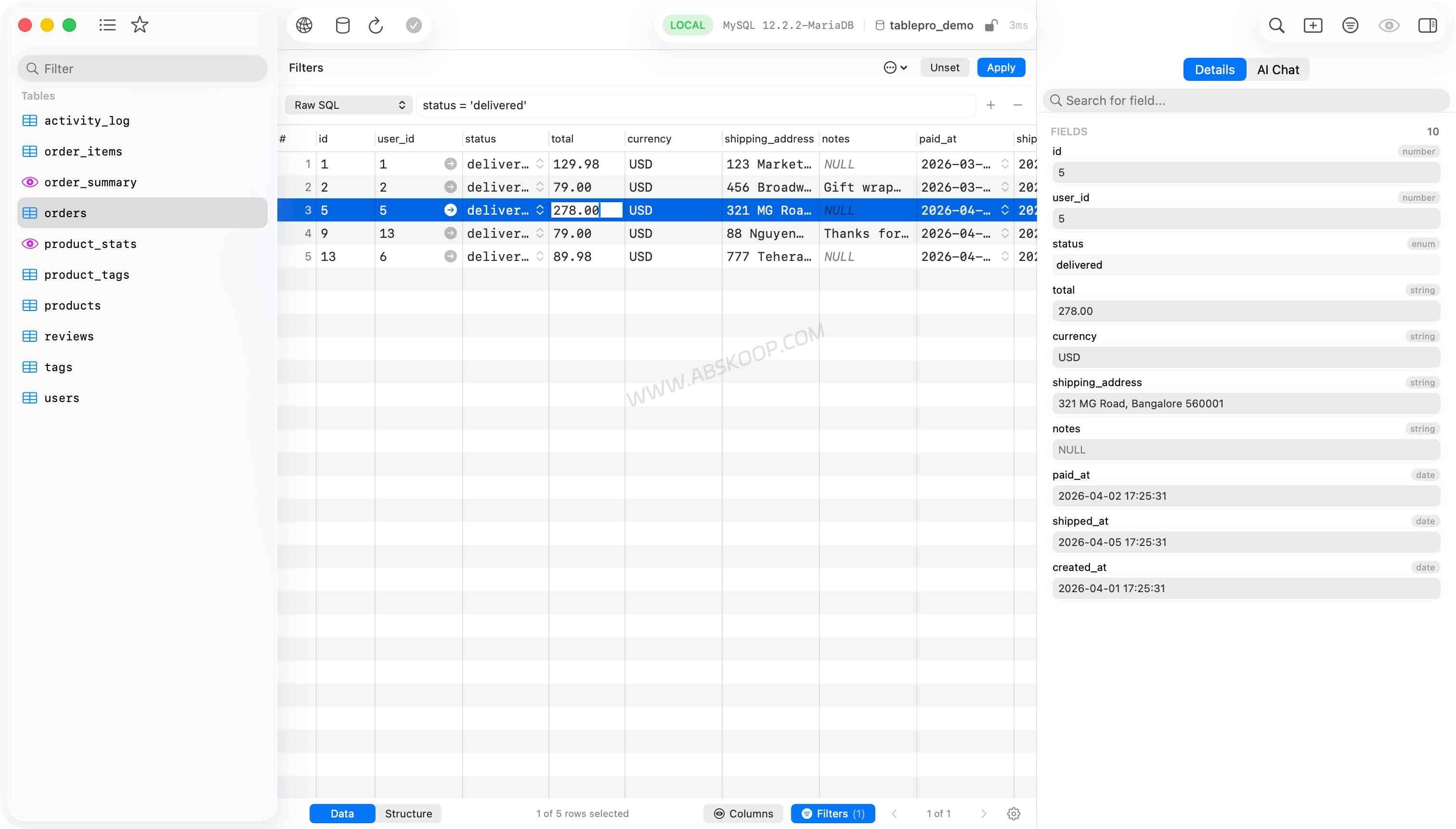 TablePro:开源原生 Mac 数据库客户端,支持 18+ 数据库与 AI SQL 助手 7 TablePro:开源原生 Mac 数据库客户端,支持 18+ 数据库与 AI SQL 助手