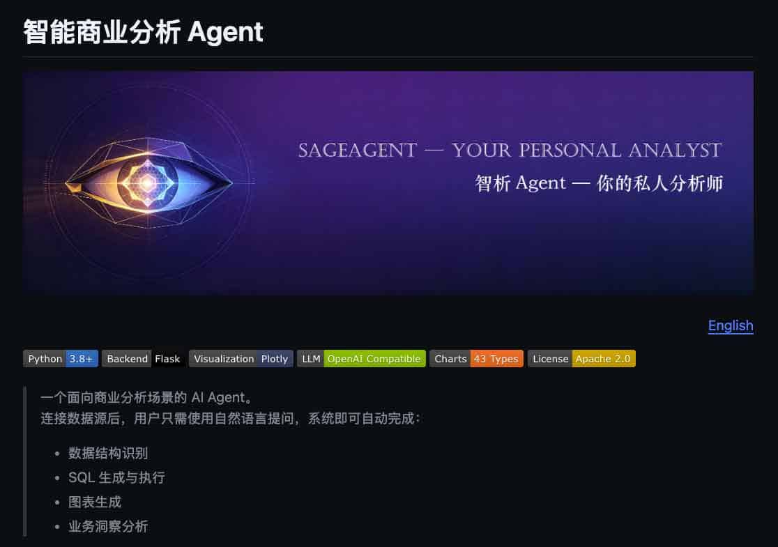 Data-Analysis-Agent：用自然语言查数据库的开源 AI 数据分析工具
