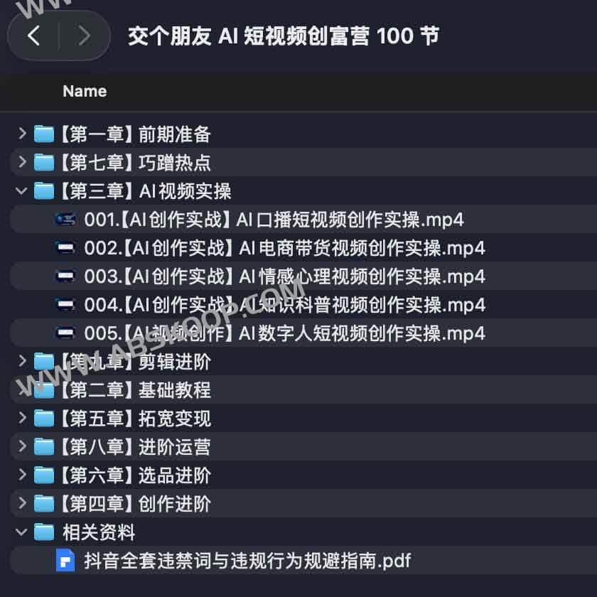 交个朋友 AI 短视频创富营 100 节
