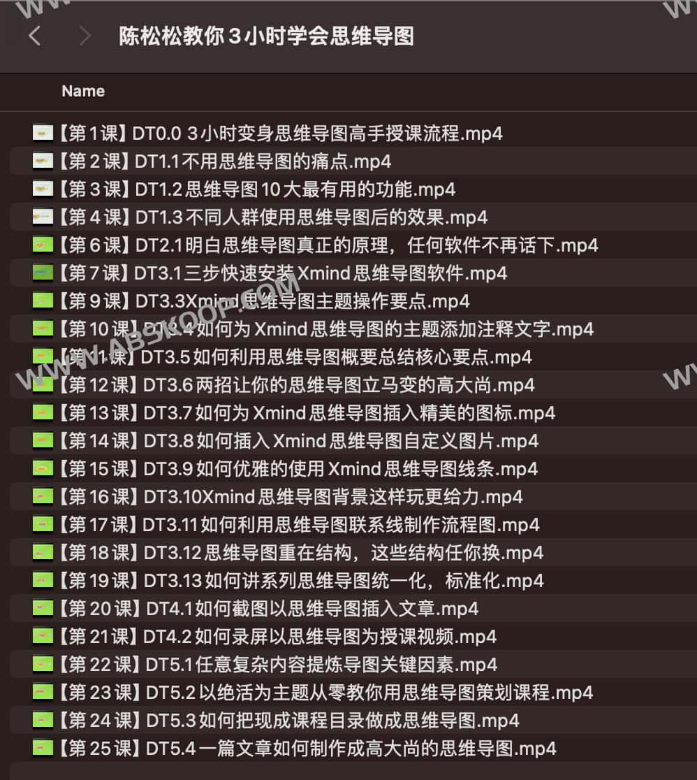 陈松松教你3小时学会思维导图
