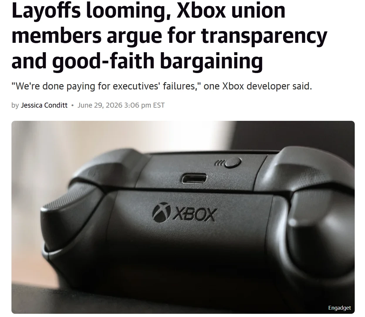 微软 Xbox 深陷裁员风波，美国通信工人工会强硬发声要求就业保障插图