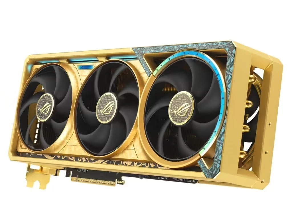 第二块“阿拉伯金显砖”:华硕推出 ROG Astral GeForce RTX 5080 Dhahab CORE OC插图1 第二块“阿拉伯金显砖”:华硕推出 ROG Astral GeForce RTX 5080 Dhahab CORE OC插图1