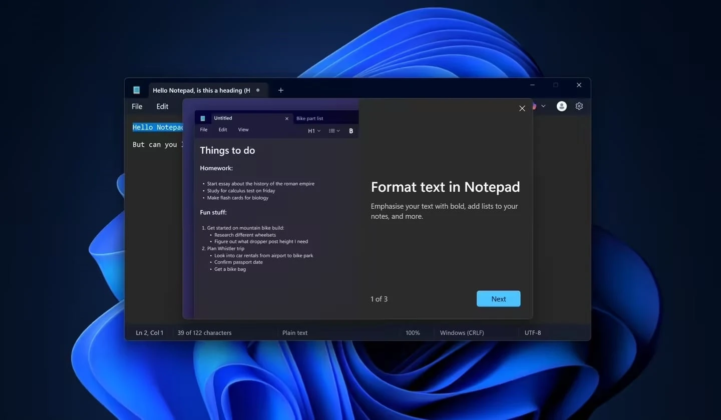 微软 Win11 记事本全面支持 Markdown 格式,普通用户现已可用插图 微软 Win11 记事本全面支持 Markdown 格式,普通用户现已可用插图