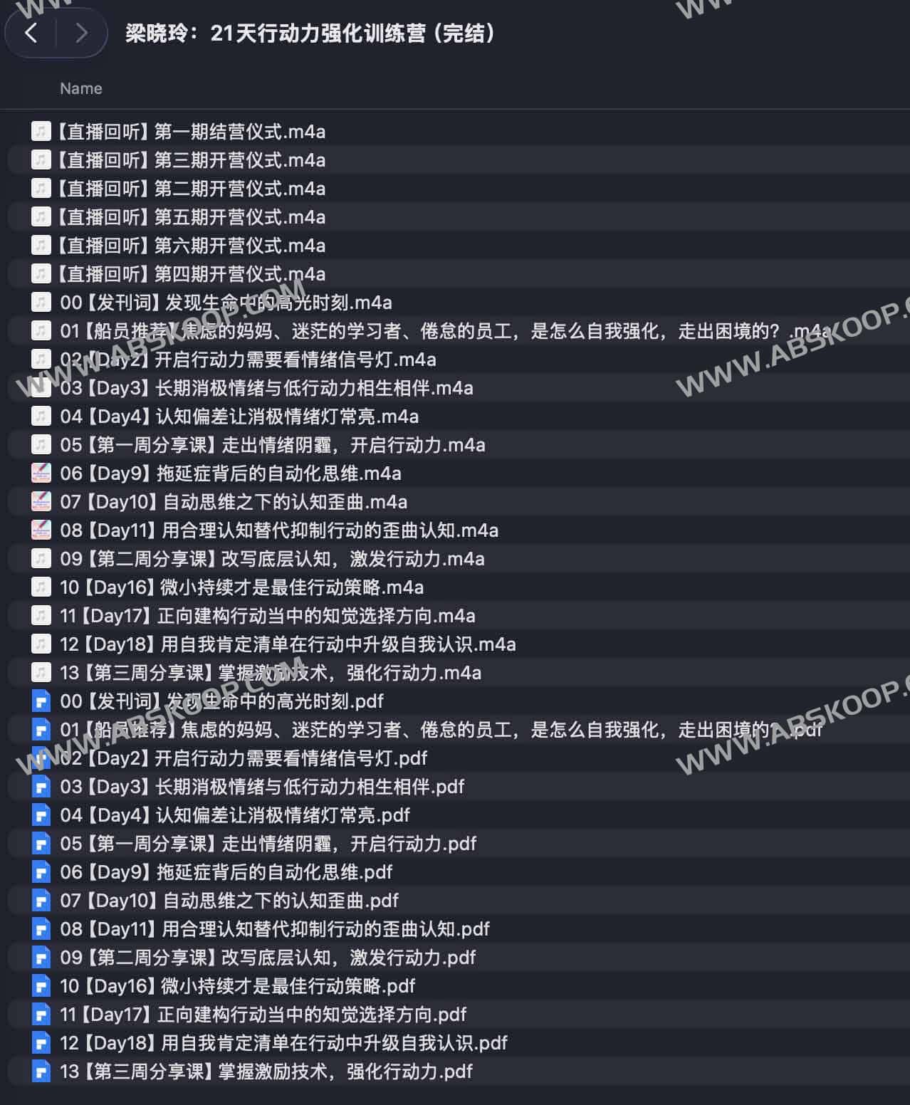 梁晓玲：21天行动力强化训练营（完结）