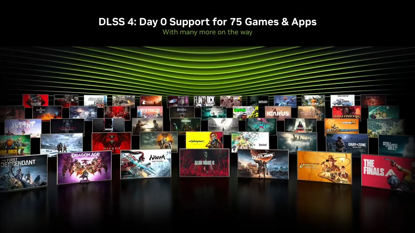 英伟达 DLSS 4 发布：号称帧率提升 8 倍，首发支持超 75 款游戏和应用插图