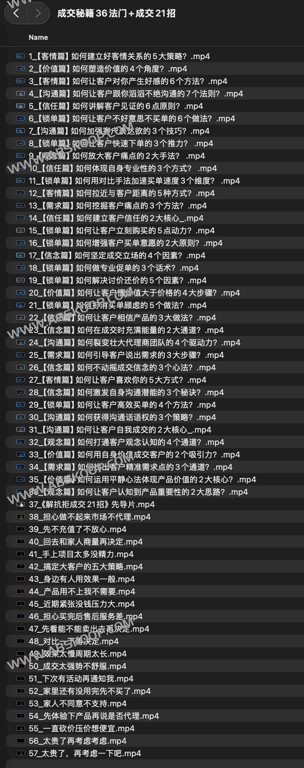 成交秘籍36法门+成交21招