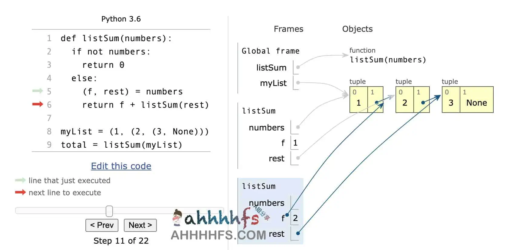 Python Tutor 代码可视化工具 支持Python、JavaScript、C、C++ 和 Java等