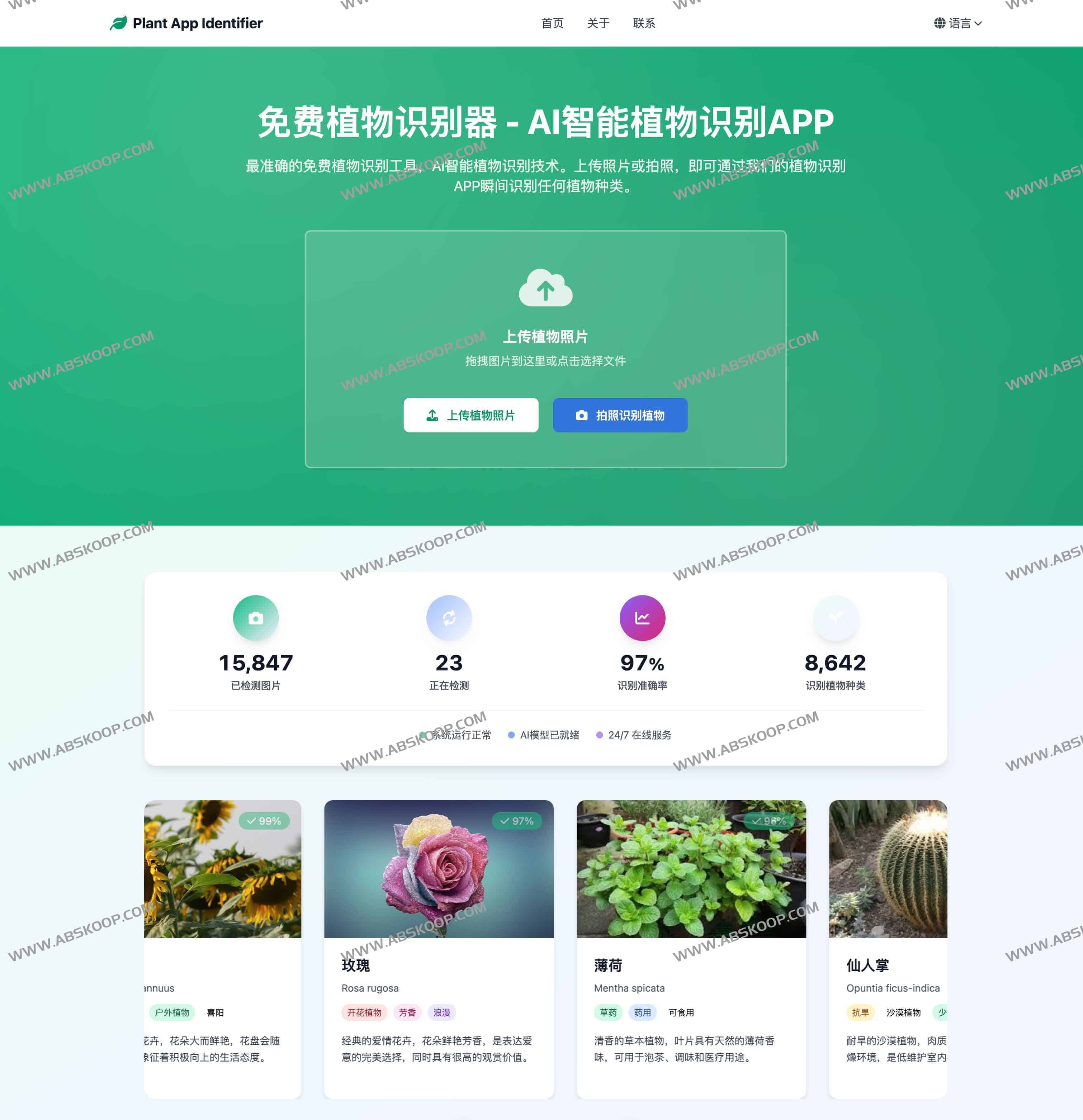 Plant App Identifier：免费植物识别器 AI智能植物识别工具