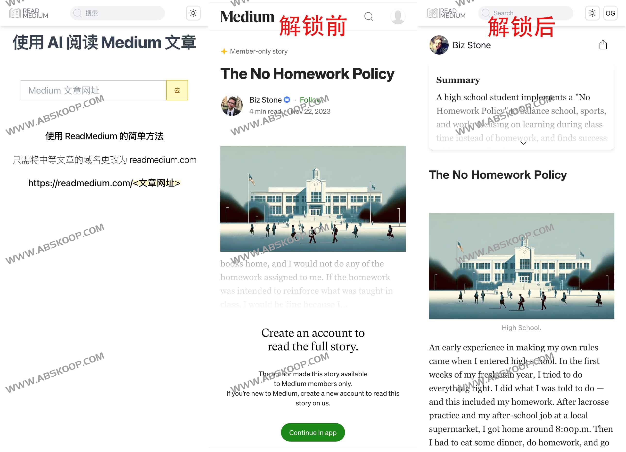 Medium付费文章解析工具 使用 AI 阅读 Medium 文章：ReadMedium
