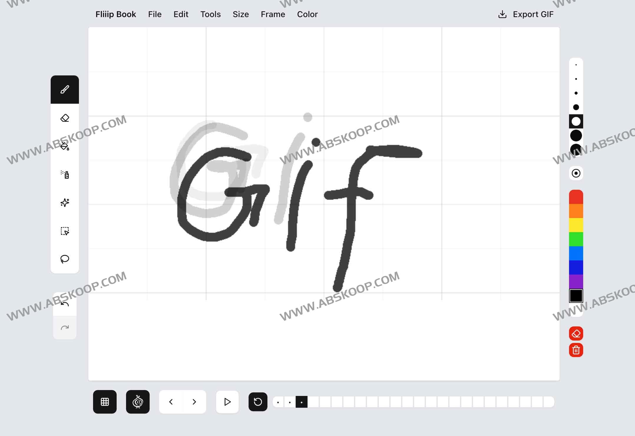 FliiipBook：在线轻松制作专业GIF动画｜浏览器逐帧动画工具