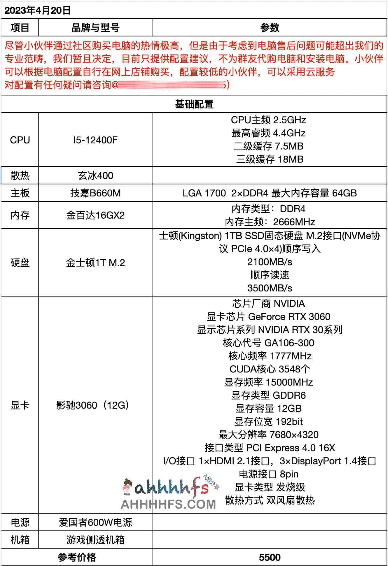 Stable Diffusion推荐电脑配置表