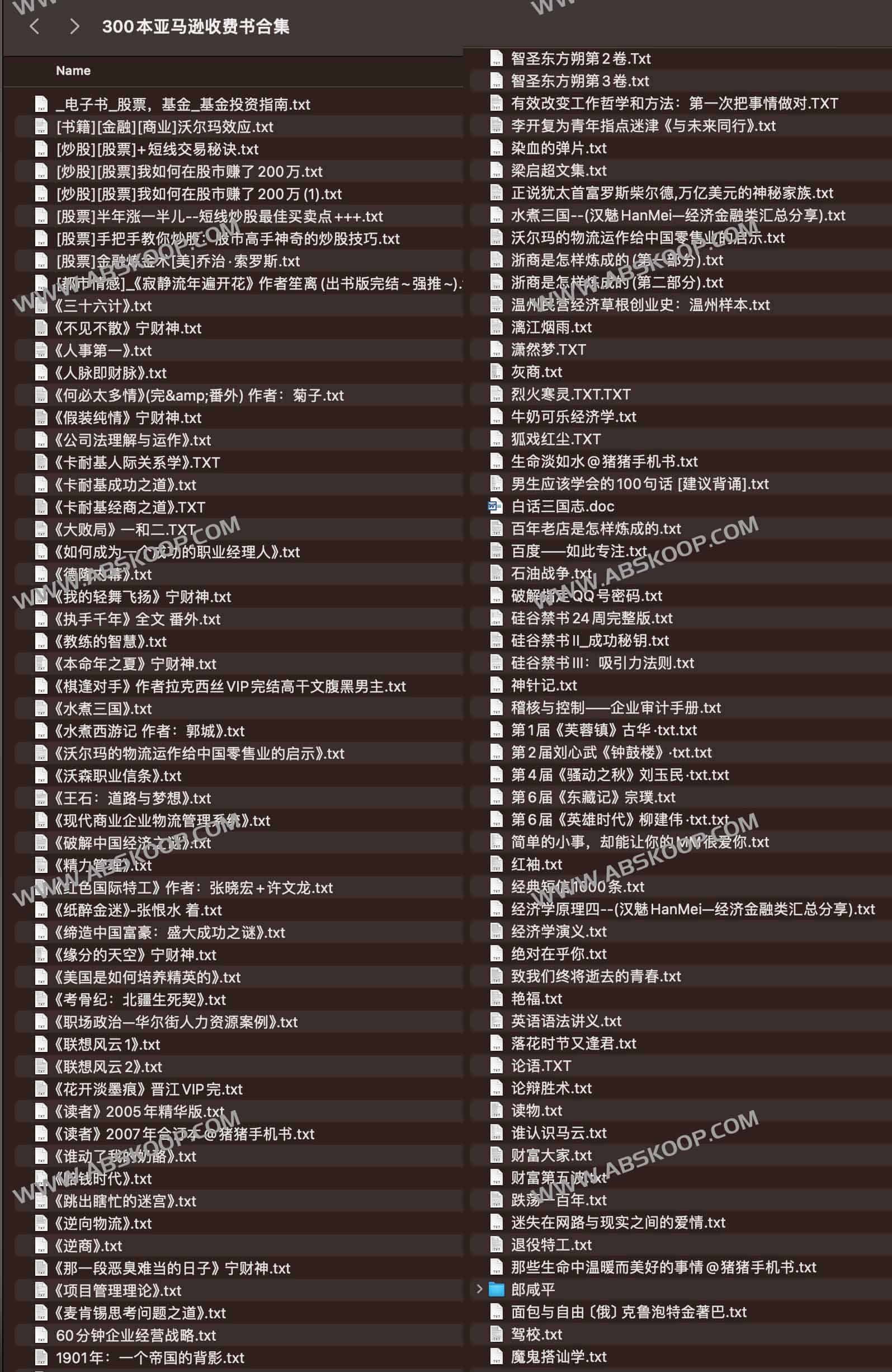 300本亚马逊收费书合集