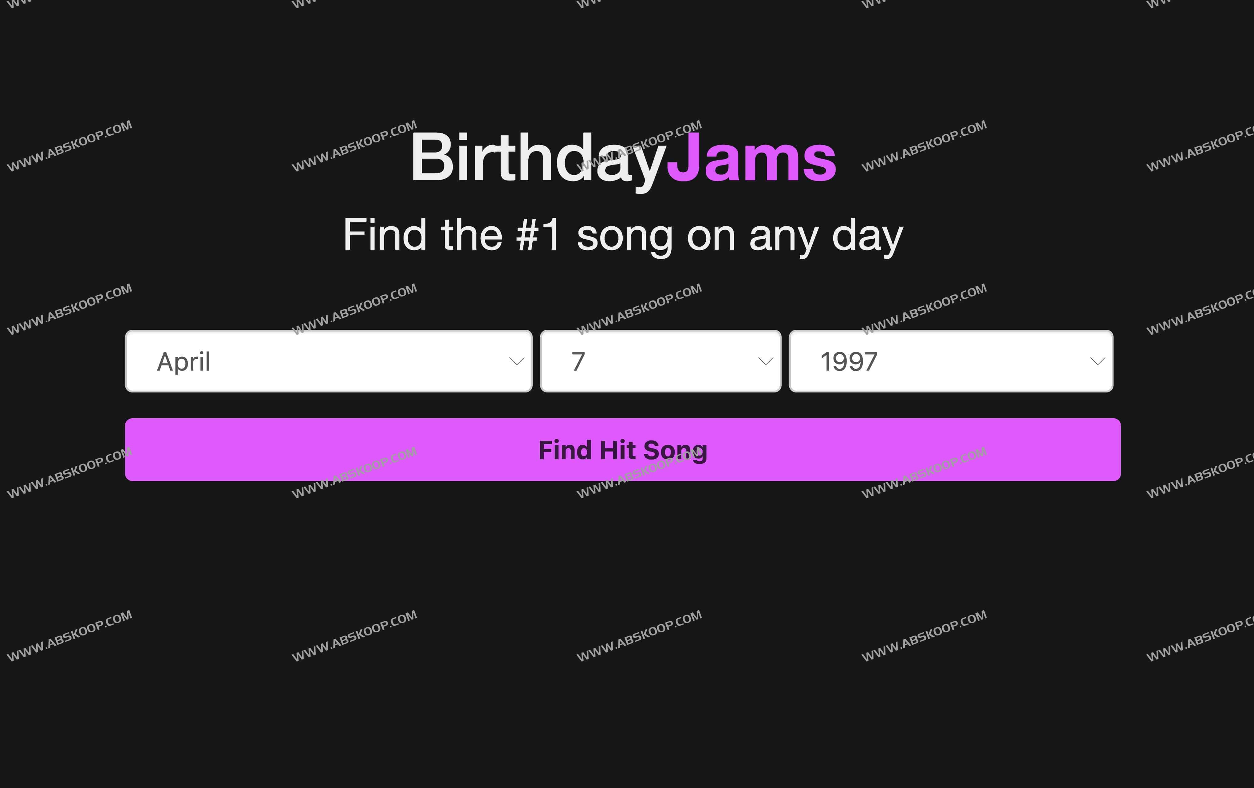 BirthdayJams：探索你出生当天的热门金曲