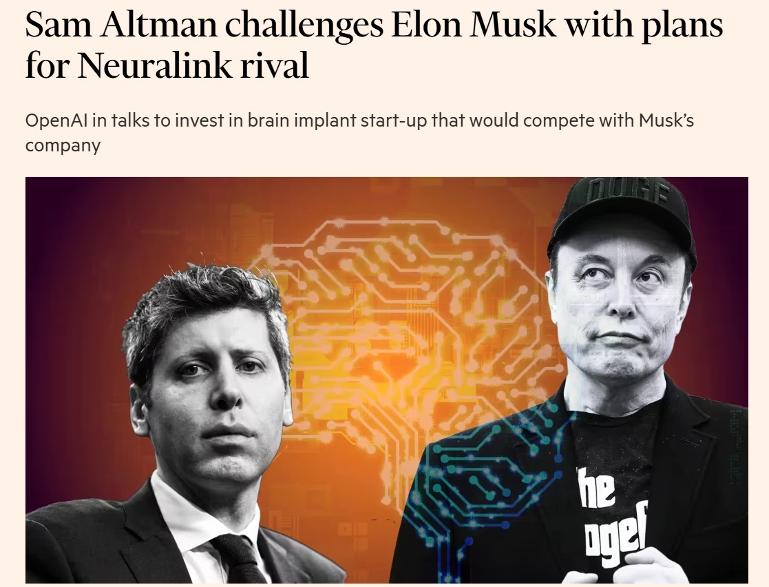 对决马斯克 Neuralink,曝 OpenAI 奥尔特曼已注资脑机接口公司 Merge Labs插图 对决马斯克 Neuralink,曝 OpenAI 奥尔特曼已注资脑机接口公司 Merge Labs插图