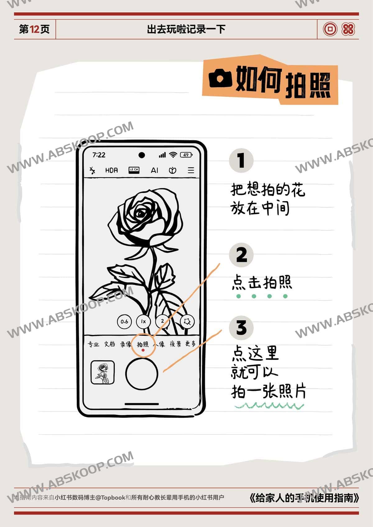 给家人的手机使用指南（A4彩印长边翻页）