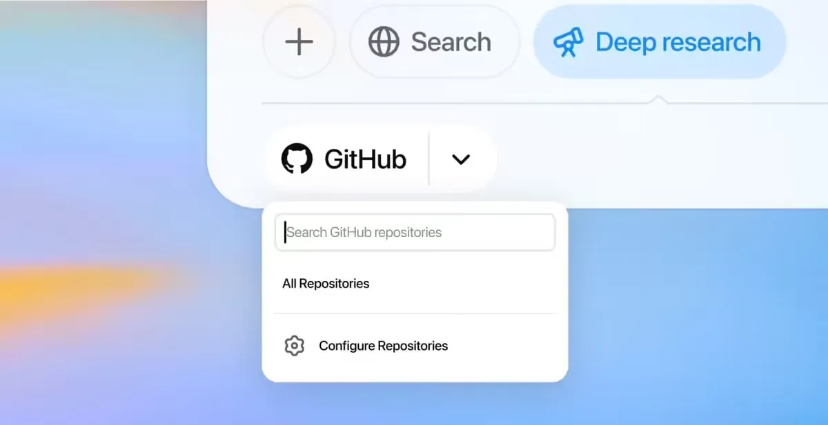 OpenAI ChatGPT 推首个深度研究连接器,可 AI 洞察 GitHub 代码库插图 OpenAI ChatGPT 推首个深度研究连接器,可 AI 洞察 GitHub 代码库插图