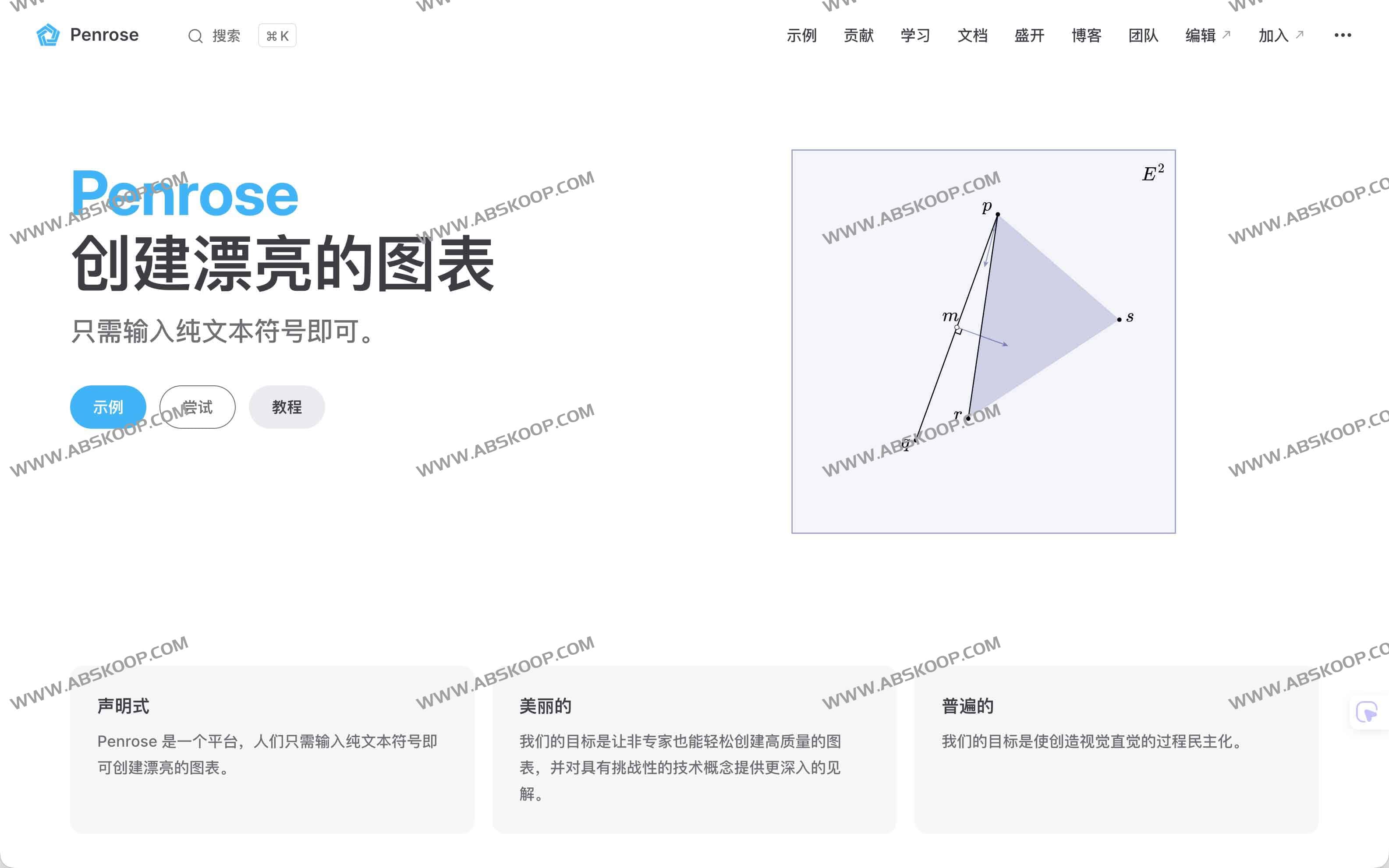 Penrose：用纯文本符号一键生成高质量数学与技术图表