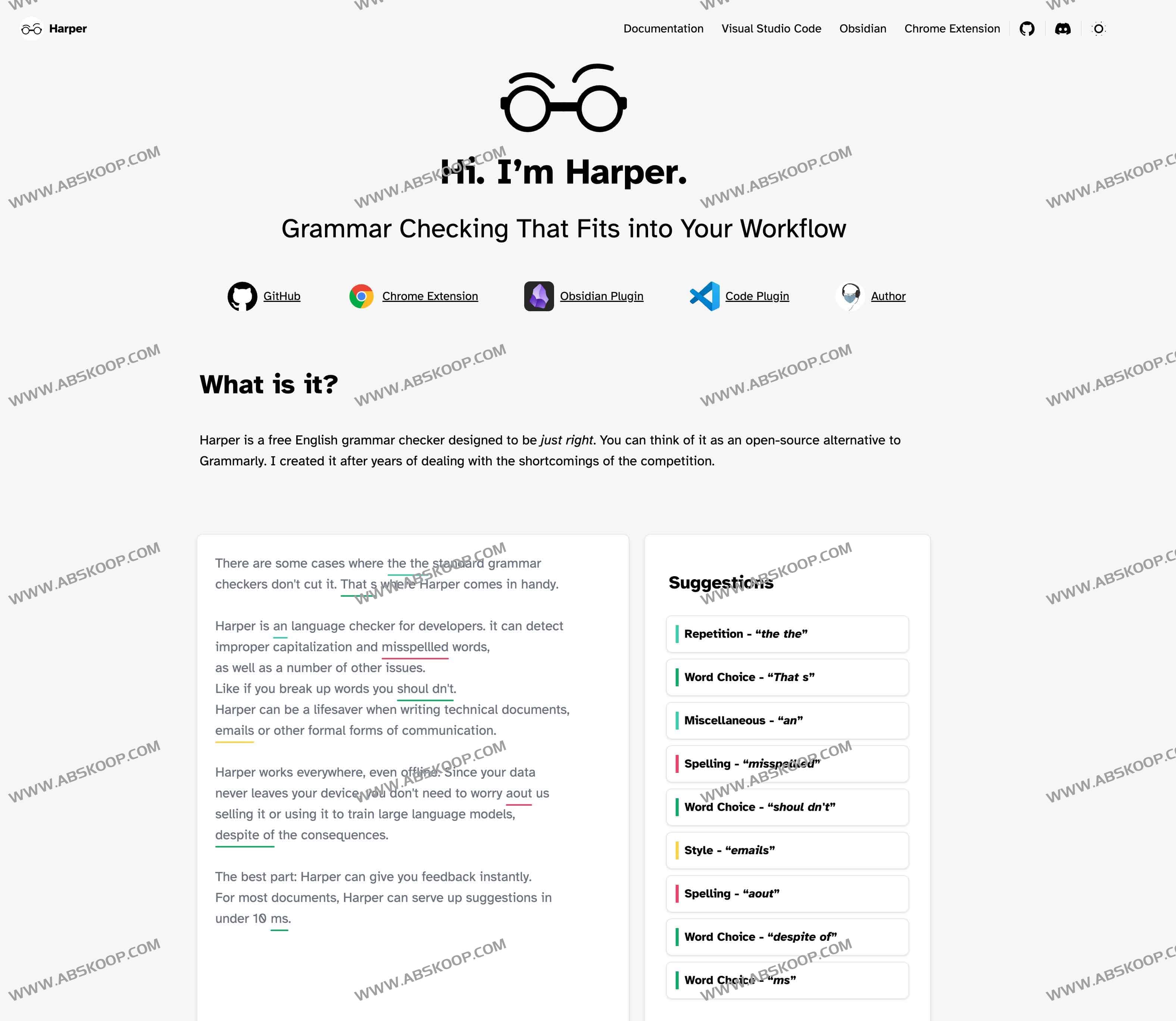 Harper：开源高速英语语法检查工具 Grammarly替代品