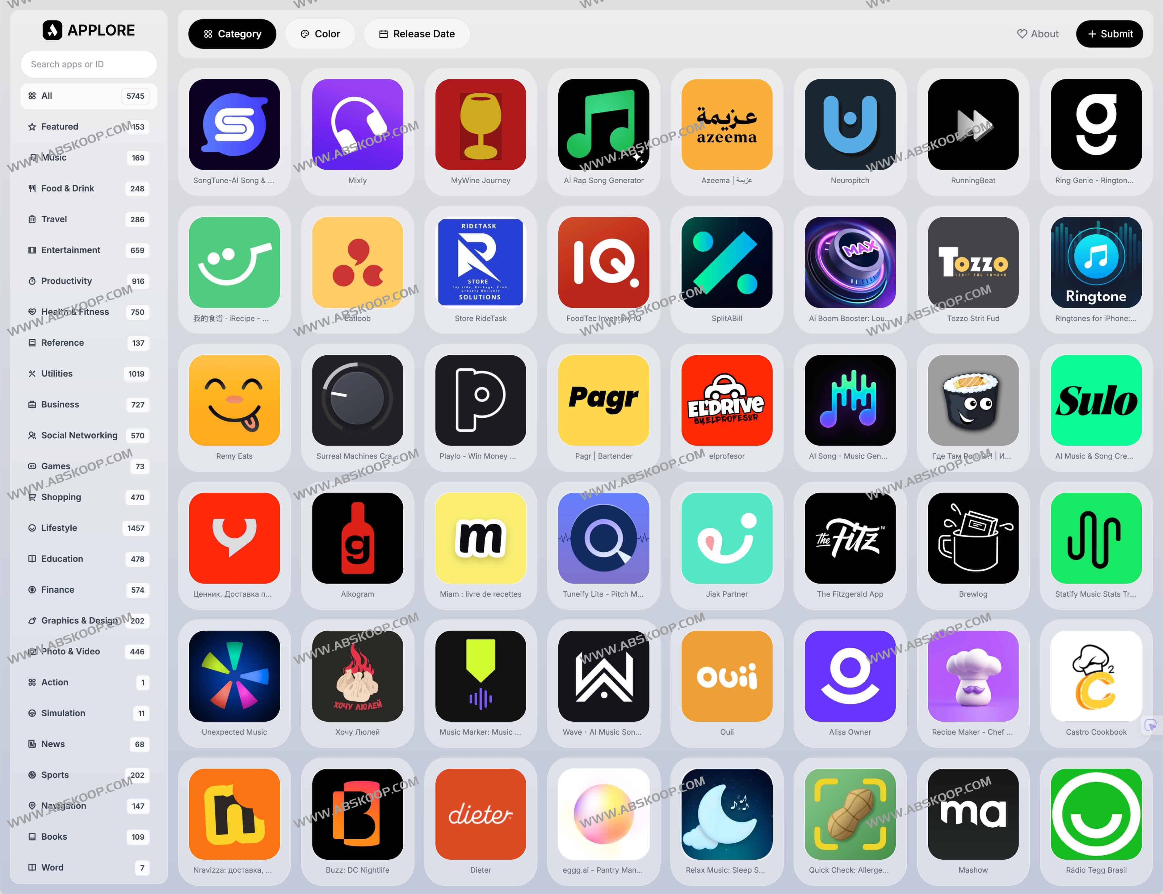 APPLORE：一站式应用图标灵感与配色分析平台