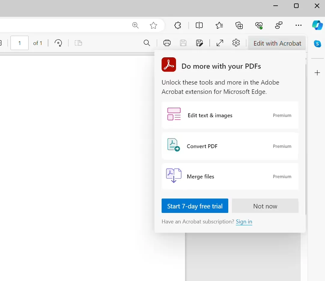 Edge浏览器2025年9月开始强制迁移Adobe PDF引擎，2026年初淘汰旧PDF引擎插图