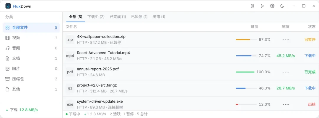新下载工具，FluxDown软件体验插图