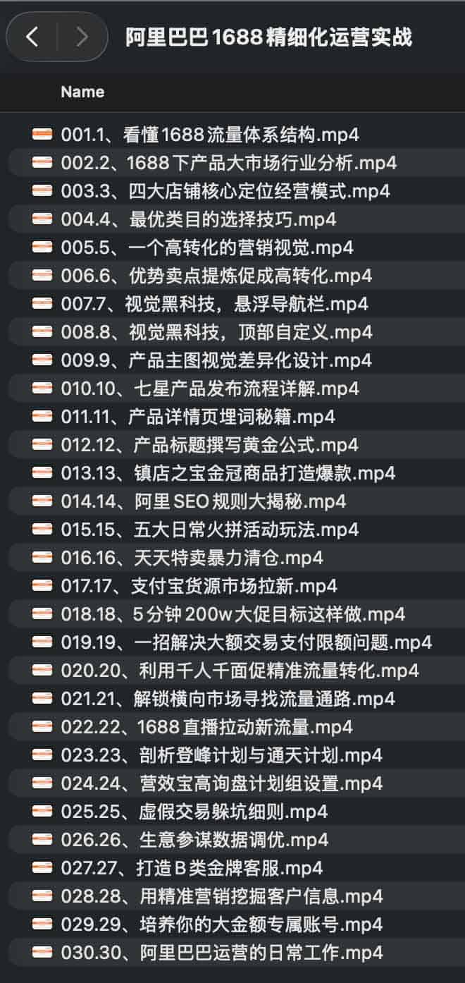 阿里巴巴1688精细化运营实战