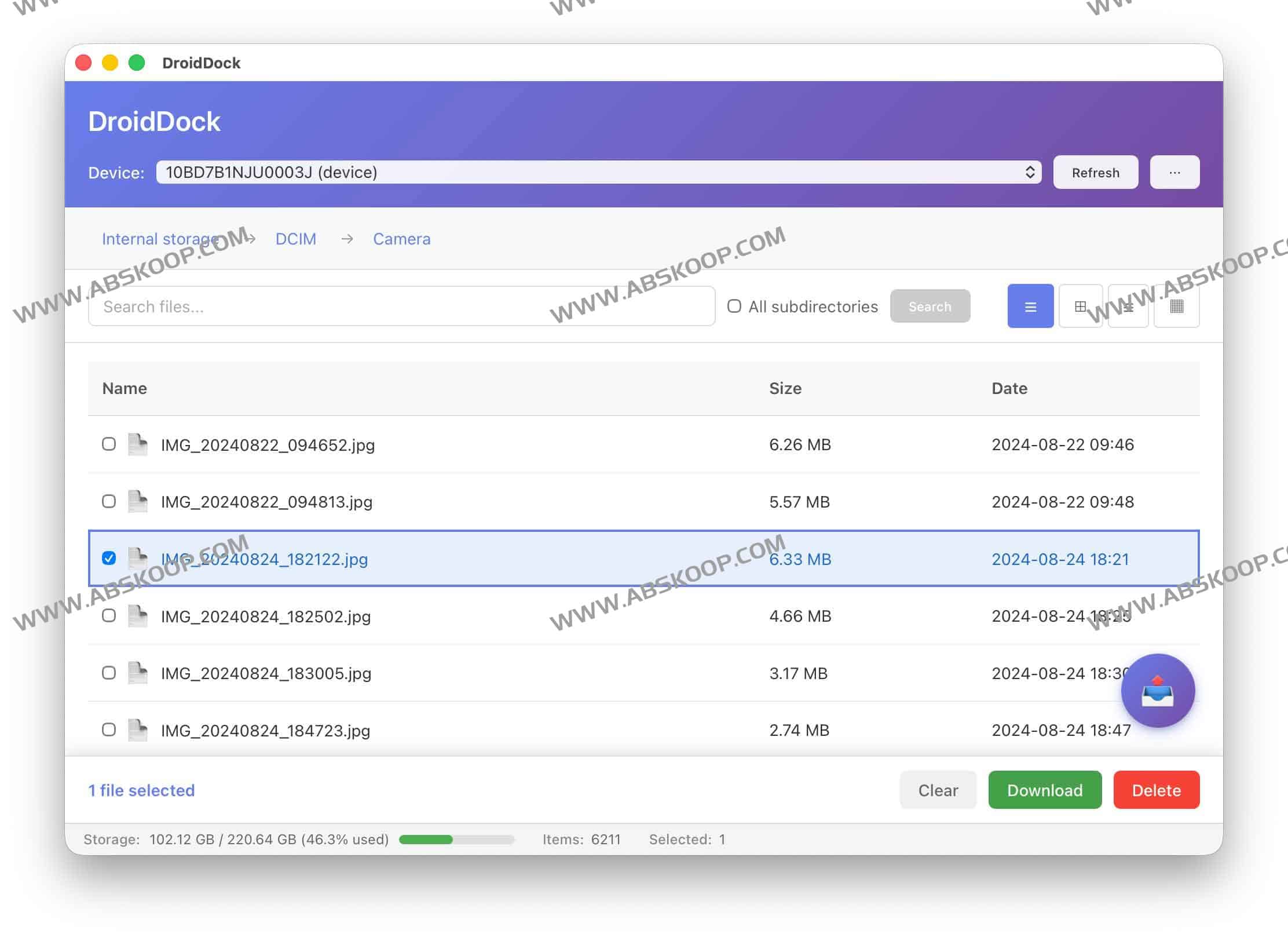 DroidDock：在 macOS 上浏览 Android 文件的轻量级 ADB 文件管理器