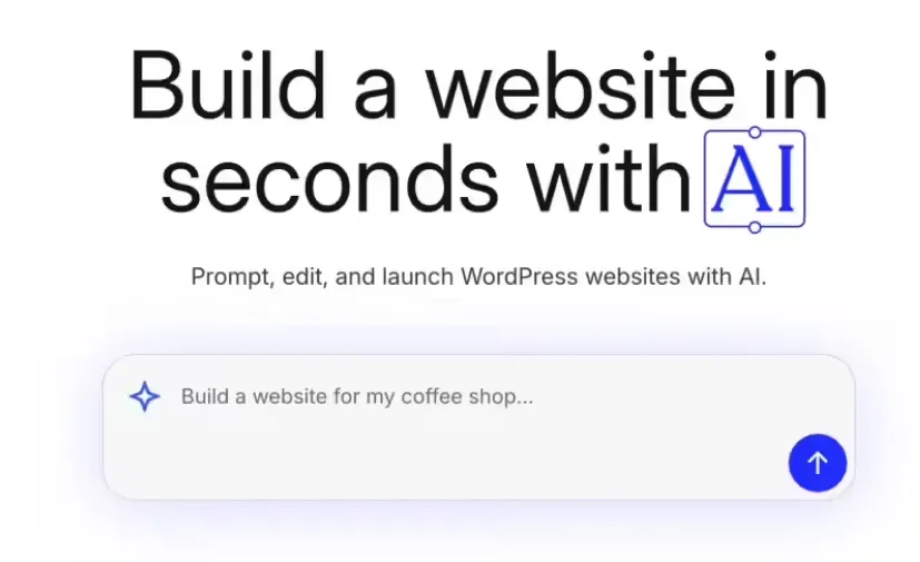 WordPress 推出免费的 AI 网站构建器，几句话就能搭建博客插图