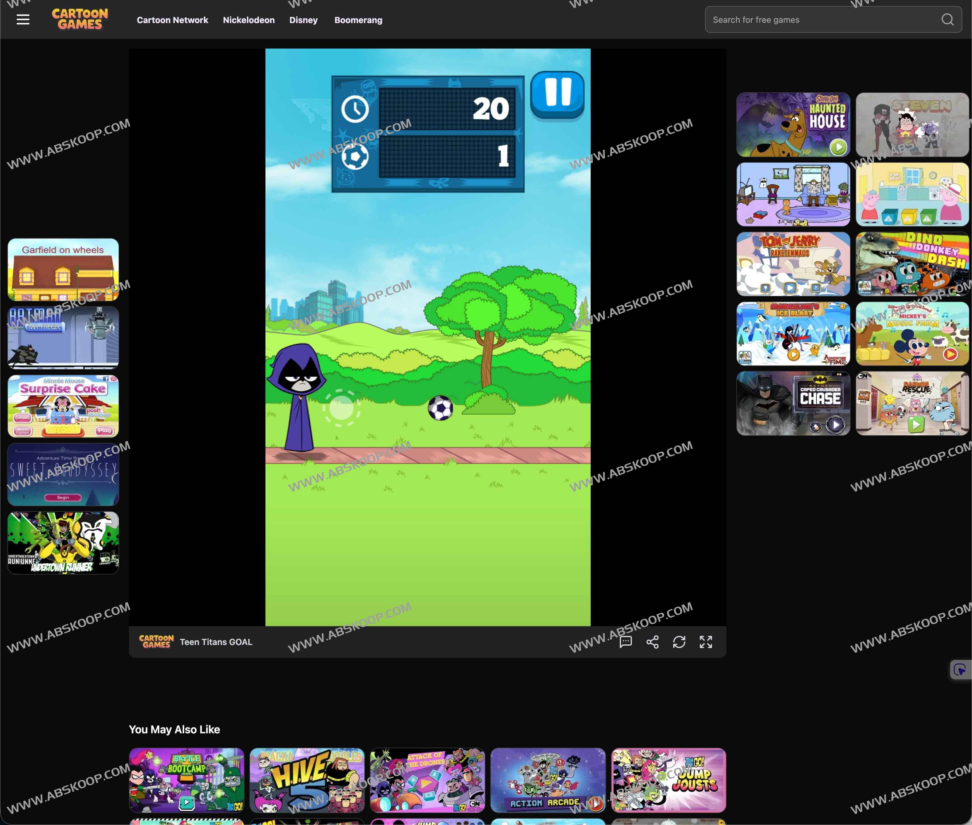 CartoonGames：免费畅玩经典卡通网络游戏的天堂