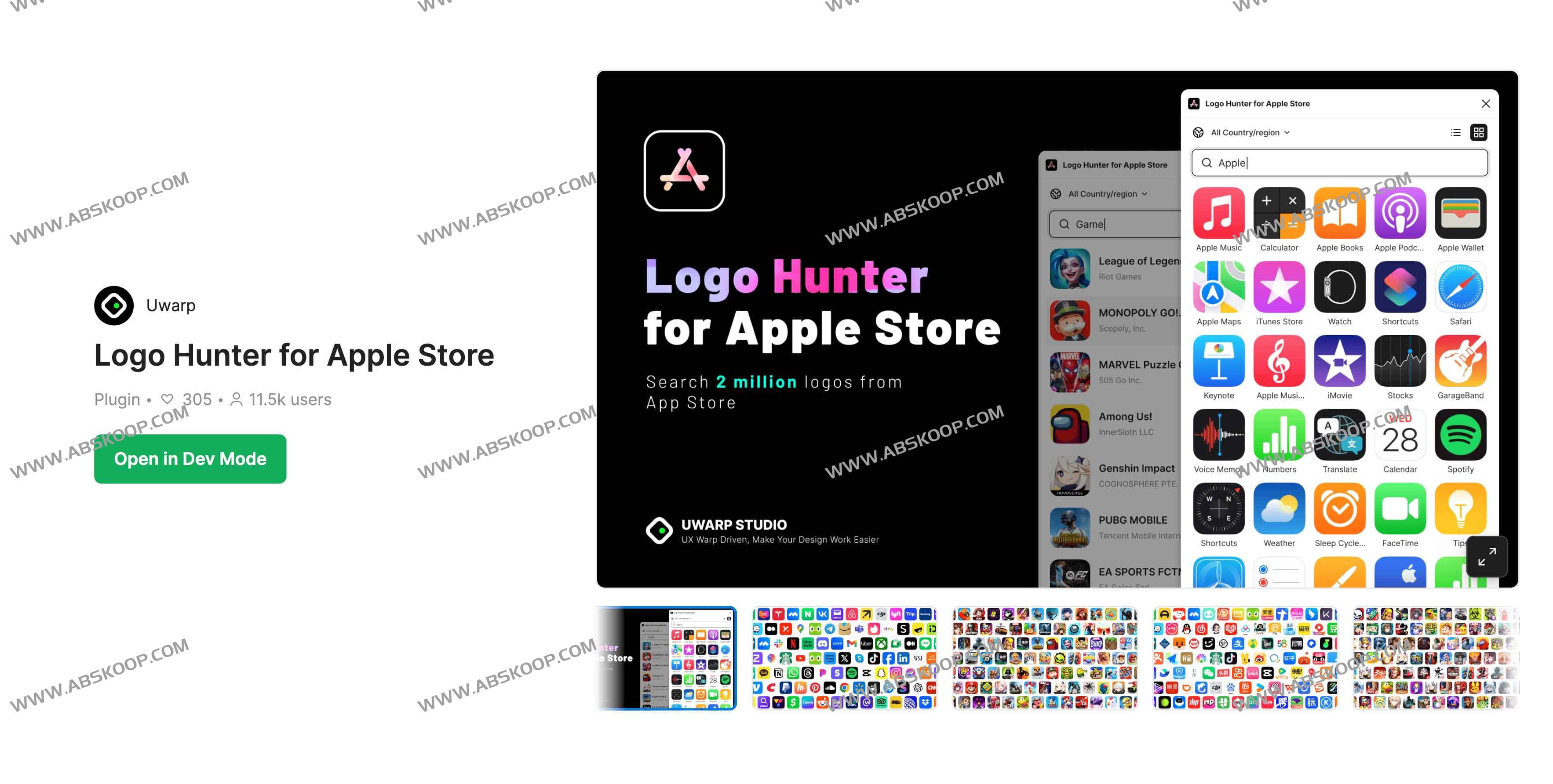 Logo Hunter：一键获取 200 万+ App Store 图标的 Figma 灵感利器