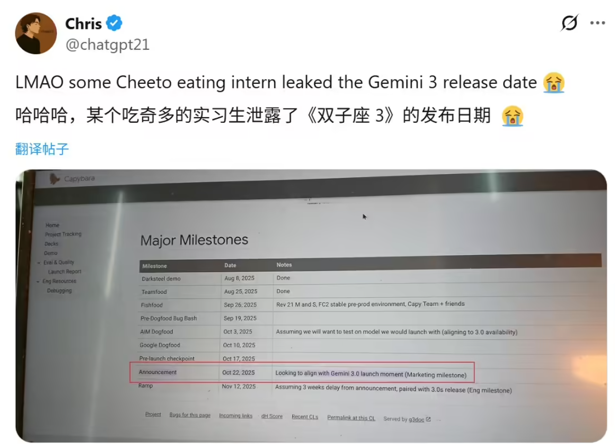 谷歌最强模型 Gemini 3.0 被曝 10 月 22 日登场插图 谷歌最强模型 Gemini 3.0 被曝 10 月 22 日登场插图