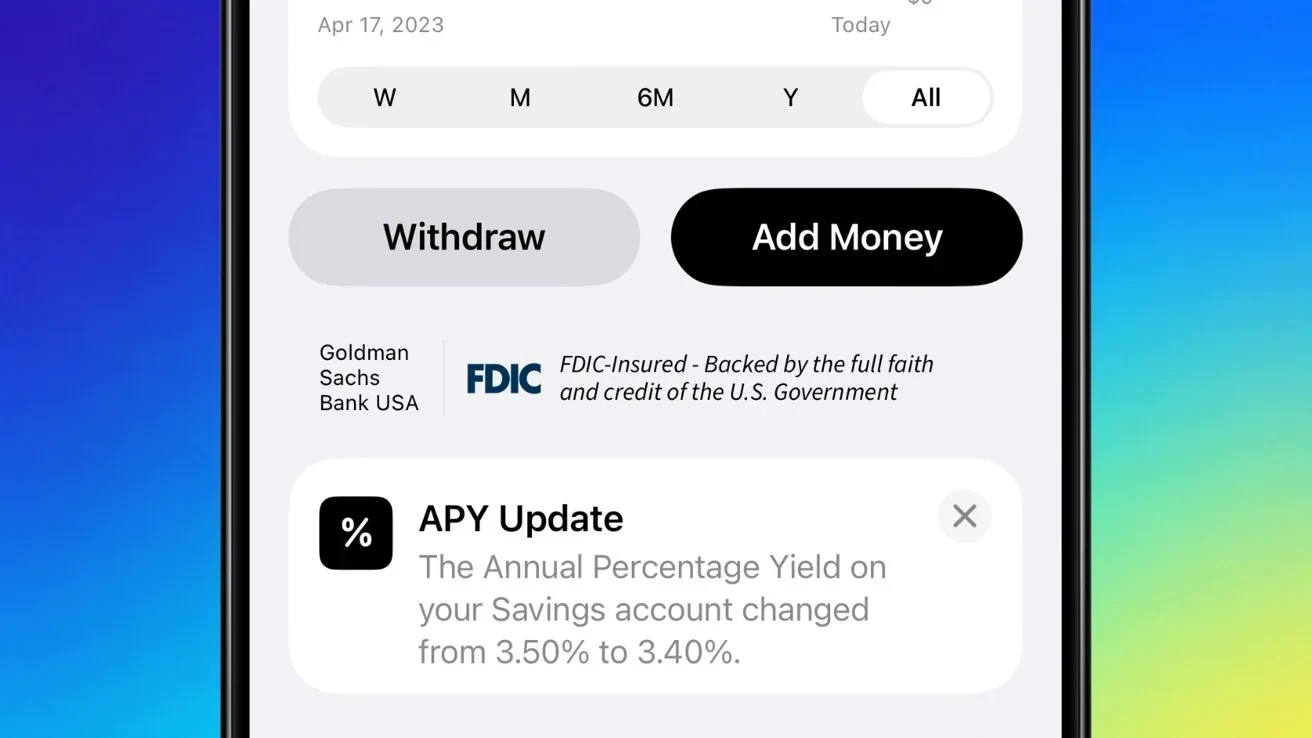 苹果Apple Card储蓄账户利率再降至3.4%，创产品上线以来新低插图