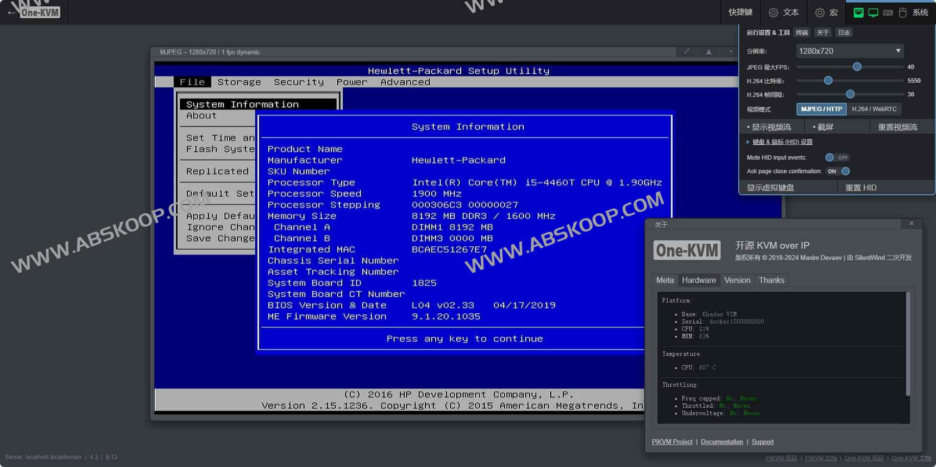 One-KVM：基于 PiKVM 的开源 BIOS 级远程控制工具 低成本实现 BIOS 级远程控制