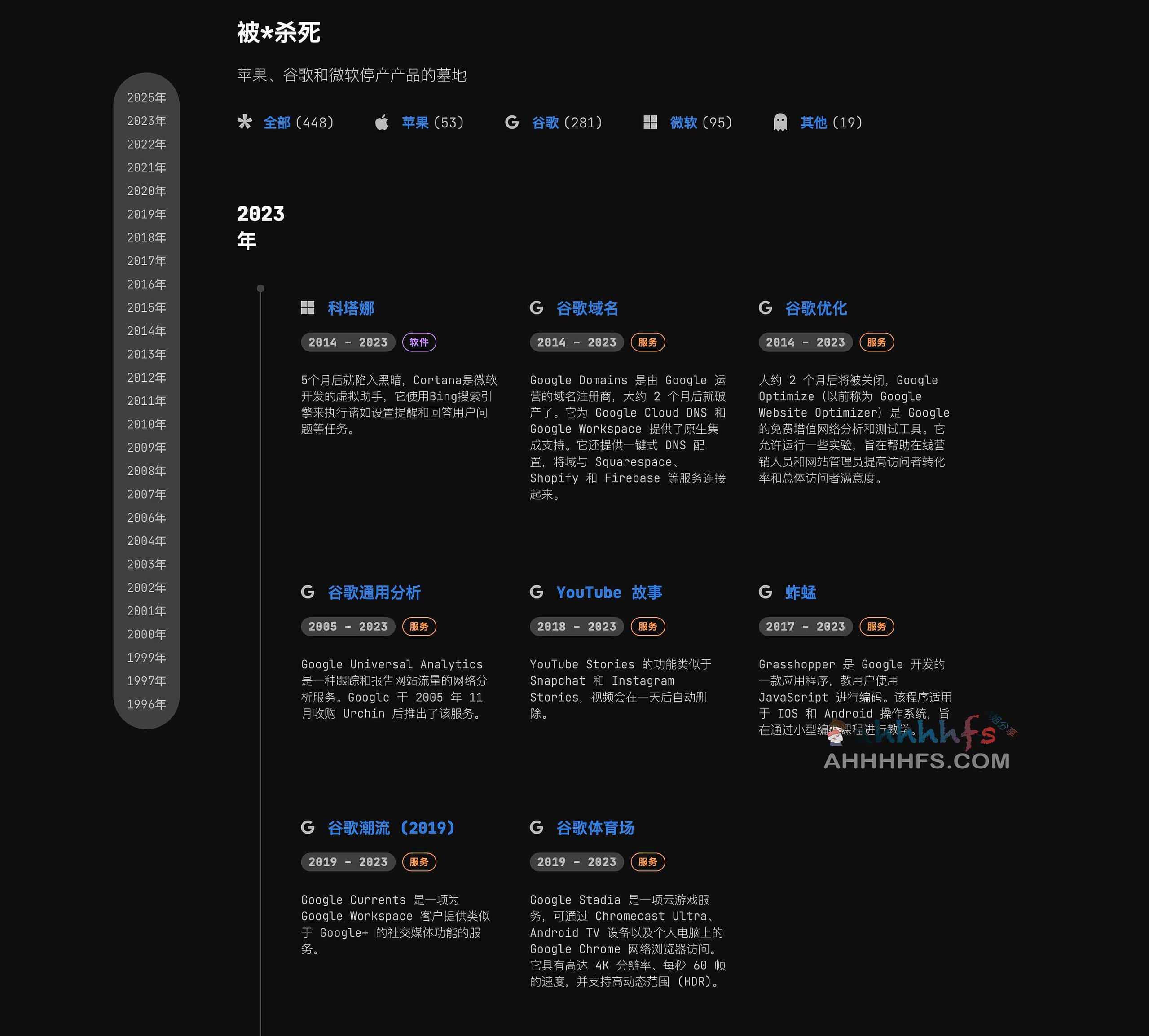 被谷歌、苹果、微软停掉的产品记录-Killed by