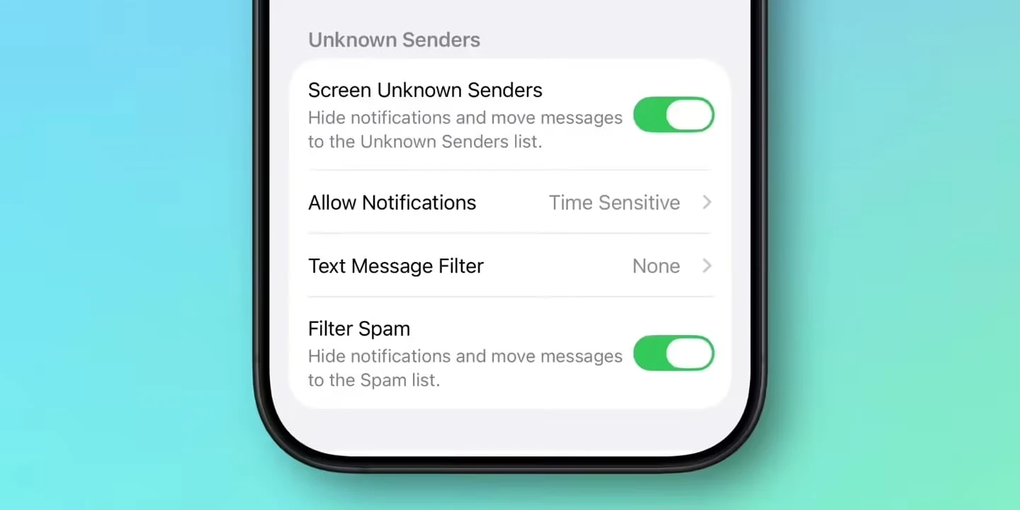 苹果 iOS 26 增强信息应用:静音来自未知号码的短信插图 苹果 iOS 26 增强信息应用:静音来自未知号码的短信插图