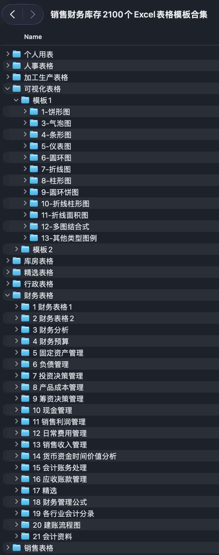 销售财务库存2100个Excel表格模板合集