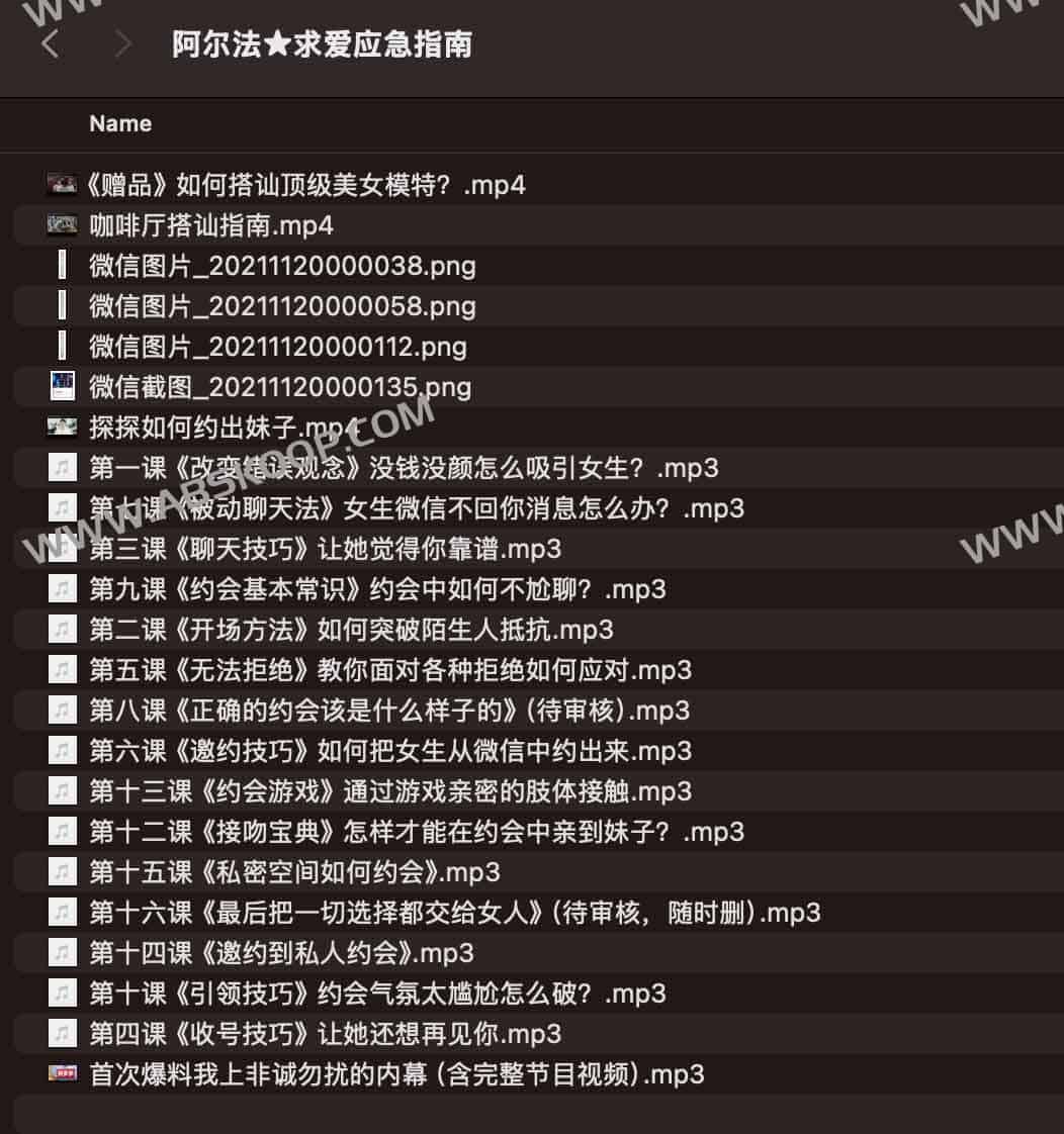 阿尔法 求爱应急指南