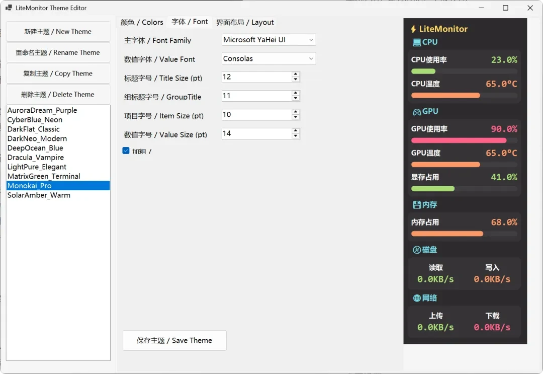 系统监控工具,LiteMonitor软件体验插图11 系统监控工具,LiteMonitor软件体验插图11