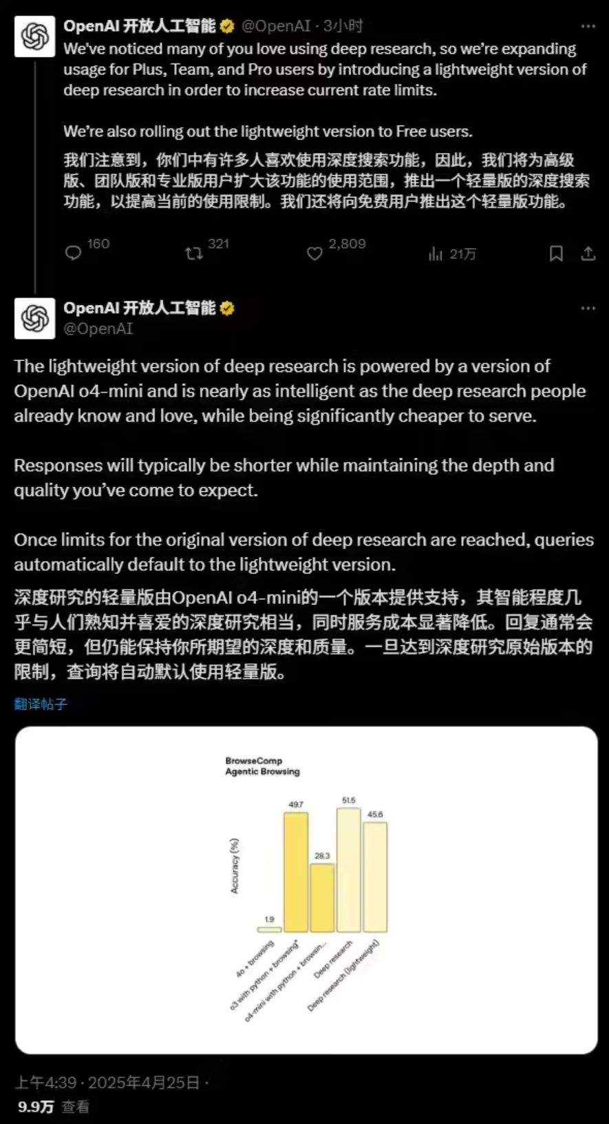 OpenAI 推出轻量级 ChatGPT 深度研究工具，免费用户也能用插图