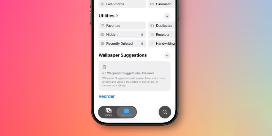 苹果 iOS 26 照片应用设计反转:底部标签栏回归插图1 苹果 iOS 26 照片应用设计反转:底部标签栏回归插图1