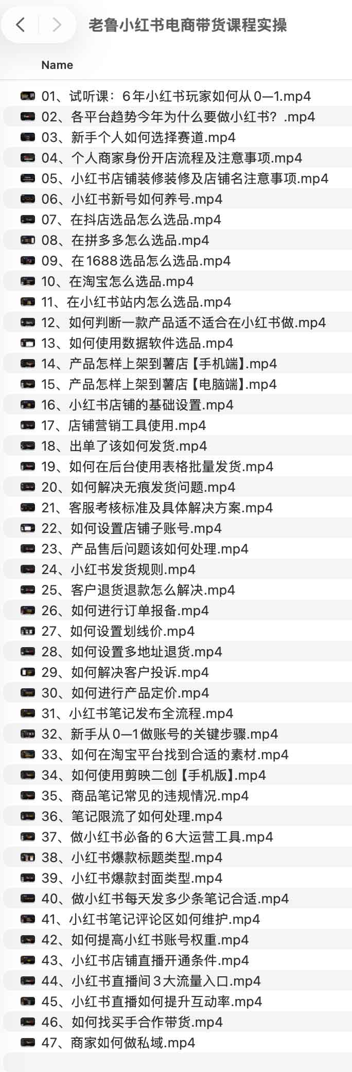 老鲁小红书电商带货课程实操