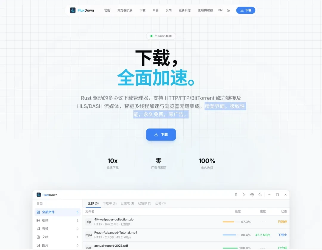 新下载工具，FluxDown软件体验插图3