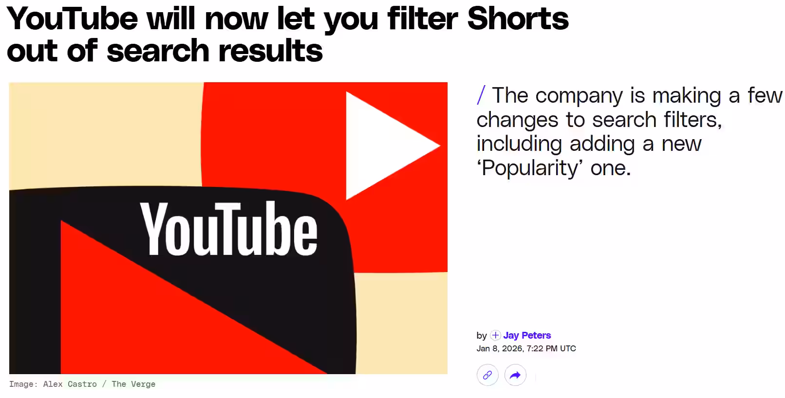 拒绝短视频:YouTube 将允许用户从搜索结果中屏蔽 Shorts 内容插图 拒绝短视频:YouTube 将允许用户从搜索结果中屏蔽 Shorts 内容插图