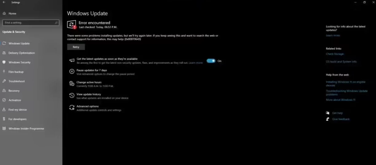 Win10 WinRE 更新再现 0x80070643 错误,微软称用户无需理会插图 Win10 WinRE 更新再现 0x80070643 错误,微软称用户无需理会插图