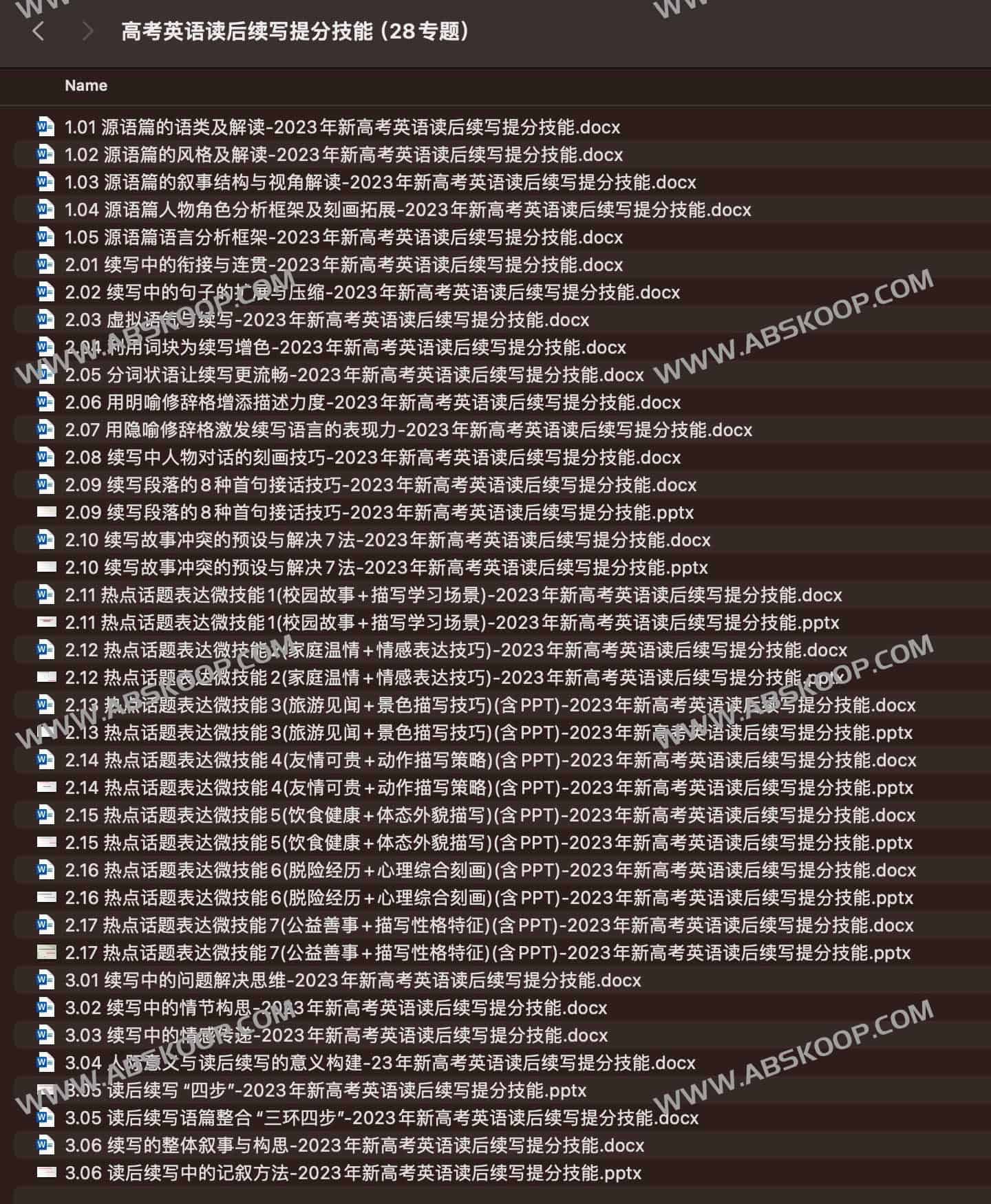 高考英语读后续写提分技能（28专题）